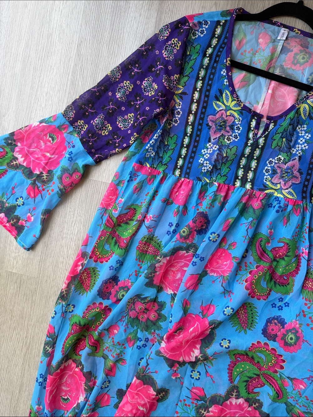 Floral Maxi Dress with bell sleeves